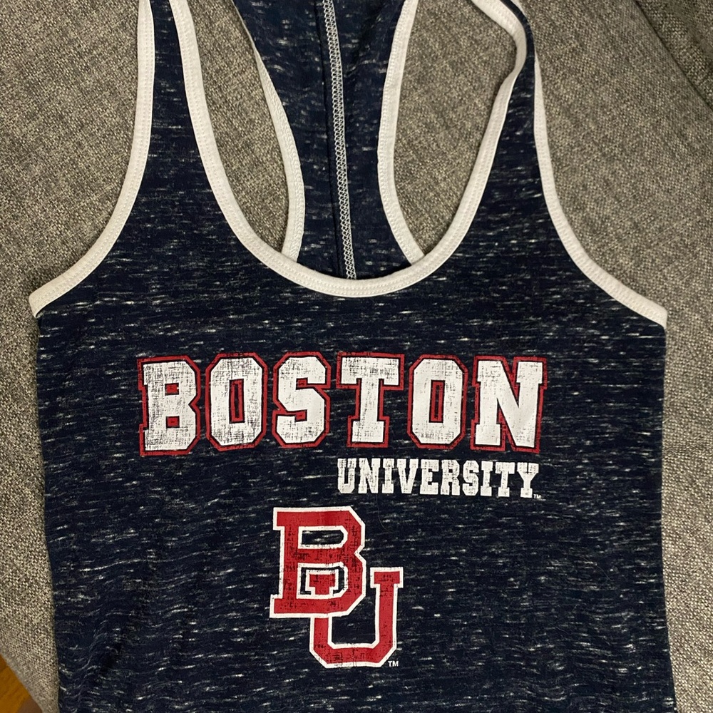 Colosseum Blue and Red Fitted Backless Tank Top
